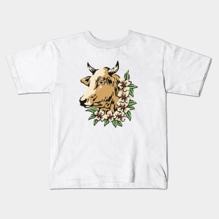 Cow head illustration Kids T-Shirt